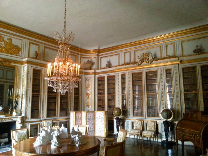 Louis XVI's library, the only room of his grandfather's that he completely changed.