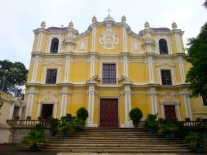 The facade of St. Joseph's Church in Macau.
