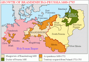 Map of Prussia, 1600-1795. Credit: Wikipedia.