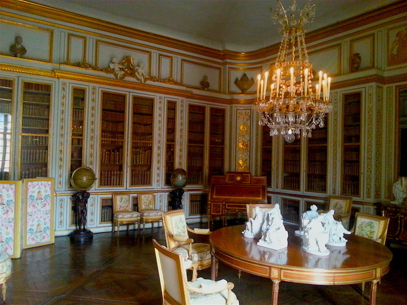 Looking into Louis XVI's library from the west door.