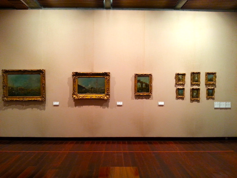 One wall in the Guardi room at the Gulbenkian.