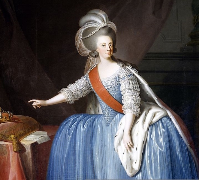 Maria I, Queen of Portugal and the Algarves, by Giuseppe Troni, 1783. Credit: Wikipedia.
