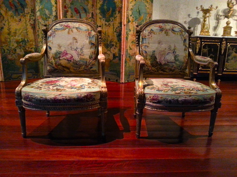 Pair of fauteuils by J.B.C. Séné in the Gulbenkian Foundation museum in Lisbon.