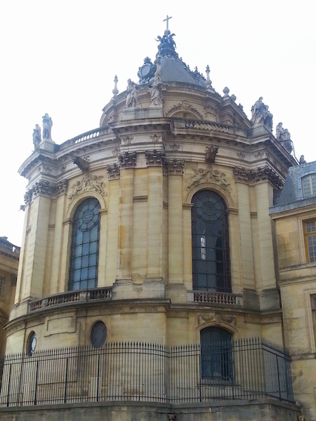 The Chapel of the Château de Versailles as seen from a street in the town.