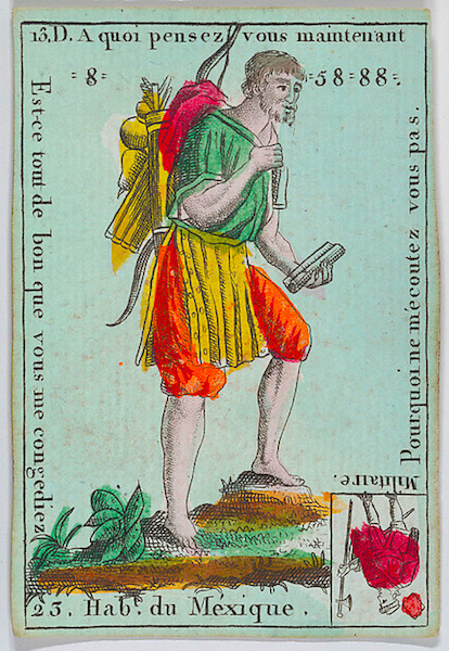 “Hab.t du Méxique from playing cards "Jeu d'Or"” by Anonymous, French, 18th century via The Metropolitan Museum of Art is licensed under CC0 1.0